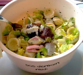 Salade de p�tes aux antipasti misti