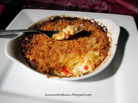 Cr�me br�l�e aux poivrons rouges et son crumble