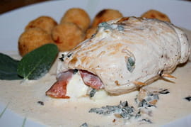Roulade de dinde � la sauge et � la mozzarella