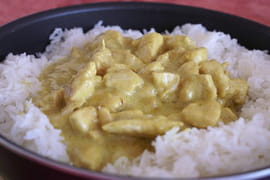 Eminc� de poulet curry-coco