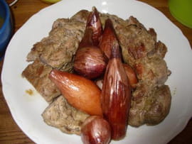 Filet mignon, �chalotes et sauce au miel