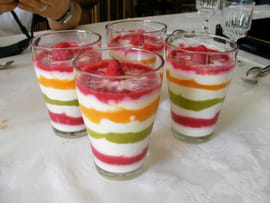 Dessert aux coulis de fruits