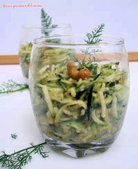 Verrine croquante courgette et noix de cajou
