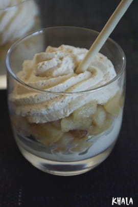 Verrine poire caramel en chaud froid