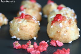 Chouquettes aux pralines roses