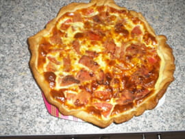 Quiche tomate, ma�s et bacon