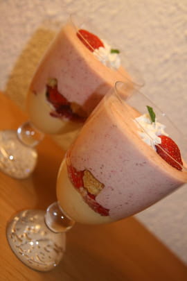 Tiramisu aux fraises et aux sabl�s de Bretagne