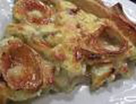 Tarte fine courgette, ch�vre et menthe