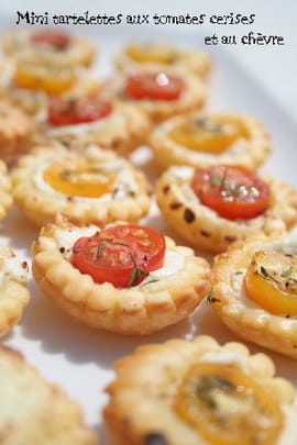 Mini tartelettes aux tomates cerises et au ch�vre