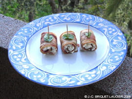 Rouleaux d aubergine au ch�vre