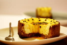 Cheesecake exotique et son caramel au fruit de la passion