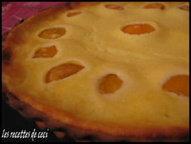 Tarte aux p�ches version cheesecake au chocolat blanc