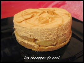 Petit d�lice au dulce de leche sur pommes caram�lis�es
