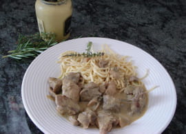 Saut� de porc � la moutarde