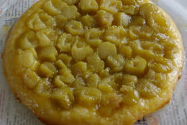 Tarte � la rhubarbe fa�on Tatin