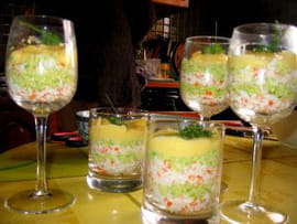 Verrine avocat surimi