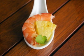 Cuill�res gambas, avocat et ananas