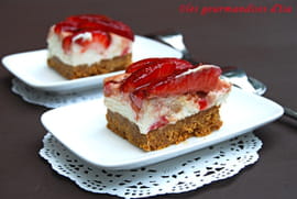 Carr�s aux fraises et au mascarpone
