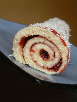 G�teau roul� � la fraise