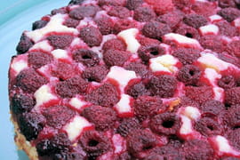 Tarte lorraine aux framboises