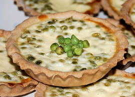Tartelette aux petits pois et au ch�vre frais