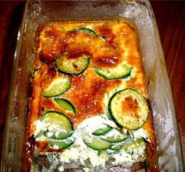 Flan courgettes tomates