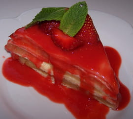 G�teau au coulis de fraise