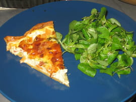 Quiche au jambon cru, melon et menthe