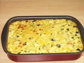 Clafoutis de courgettes au curry