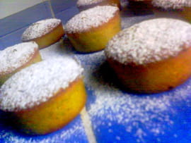 Mini moelleux � la pistache au coeur de framboise