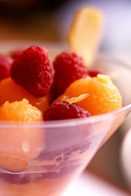 Salade de melon framboise soho fa�on cocktail