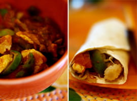 Fajitas � l�indienne, inspiration tha�e
