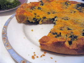 Tarte au saumon et aux �pinards
