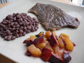 Boeuf citronn� aux prunes et haricots azukis