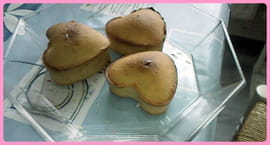 Muffins en coeur aux amandes