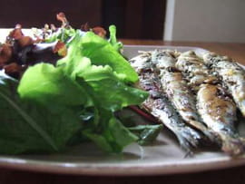 Sardines grill�es marin�es au citron et au thym