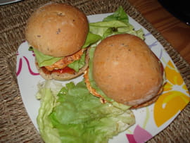 Hamburger maison au saumon