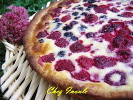 Tarte aux framboises et aux m�res