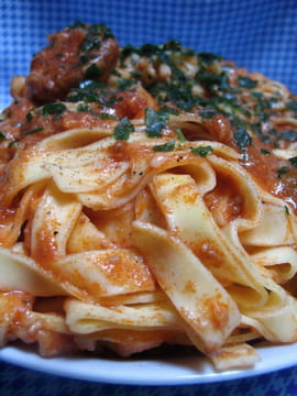 Tagliatelles aux moules poivr�es
