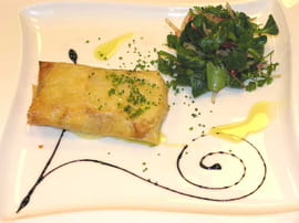 Croustillant de livarot au pommes et � l andouille