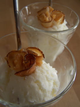Glace � la noix de coco fra�che