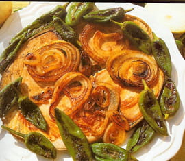 Thon aux piments et aux l�gumes (� la plancha)