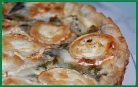 Tarte aux poireaux et au ch�vre