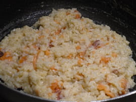 Risotto au saumon fum�