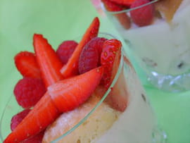Tiramisu aux fraises et framboises
