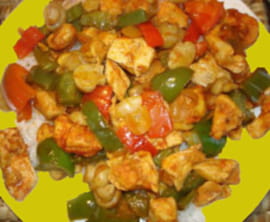 Curry de poulet � la banane