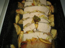 R�ti de porc au miel et aux pommes