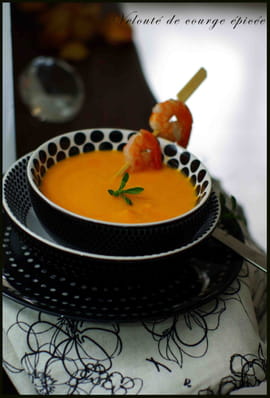 Velout� de courge au lait de coco, citronnelle et gingembre