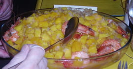 Crevettes aux mangues