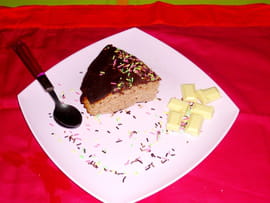 G�teau cr�me de marron et gla�age au chocolat noir
